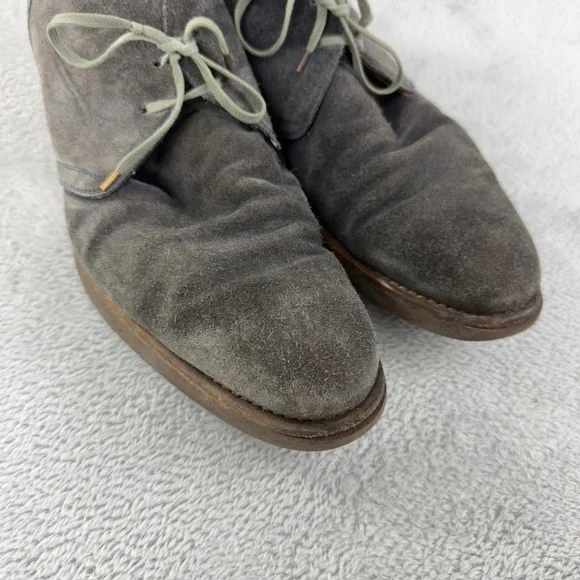 Isaia Grey Suede Leather Ankle Boots Men's Size 12 - Picture 10 of 15